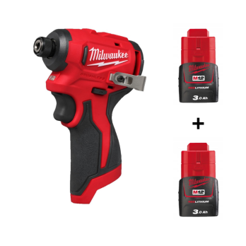 OFERTA PROMOCYJNA MILWAUKEE KOMPAKTOWA BEZSZCZOTKOWA ZAKRĘTARKA UDAROWA M12 BLIDRC-0 2x AKUMULATOR 3.0Ah