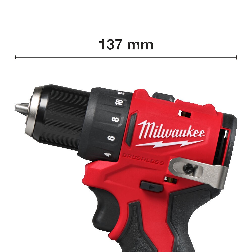 OFERTA PROMOCYJNA MILWAUKEE BEZSZCZOTKOWA WIERTARKO-WKRĘTARKA M12 BLDDRC-0 2x AKUMULATOR 2.0Ah ŁADOWARKA