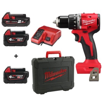 OFERTA PROMOCYJNA MILWAUKEE KOMPAKTOWA BEZSZCZOTKOWA WIERTARKO-WKRĘTARKA Z UDAREM M18 BLPDRC-422C