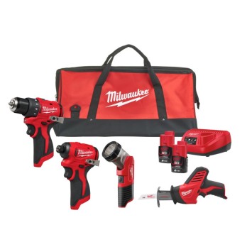 MILWAUKEE ZESTAW ELEKTRONARZĘDZI M12 BLPP4A-202B TORBA