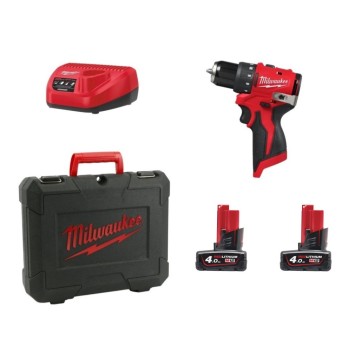MILWAUKEE ZESTAW KOMPAKTOWA WIERTARKO-WKRĘTARKA M12 BLDDRC-402C 40Nm
