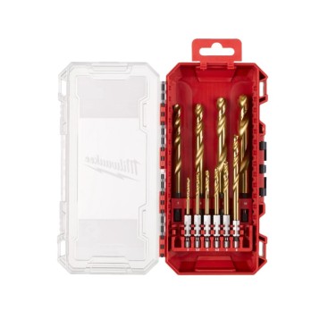 MILWAUKEE HSS-G HEX WIERTŁA DO METALU HSS-G 1/4" RED HEX ZESTAW 10 SZT.