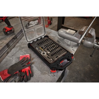 MILWAUKEE ZESTAW GWINTOWNIKÓW I NARZYNEK PACKOUT Z UCHWYTEM HEX-LOK 2 W 1