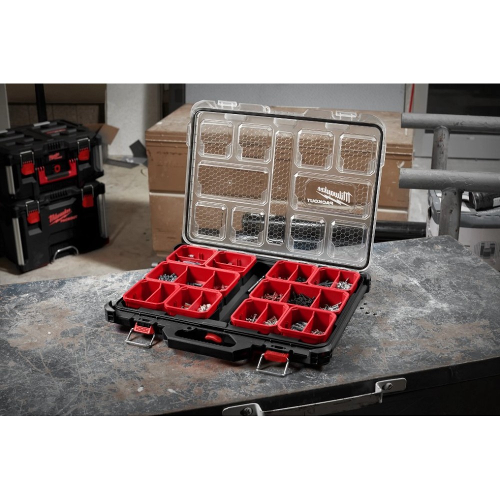MILWAUKEE 2 SKRZYNIE + ORGANIZER PACKOUT