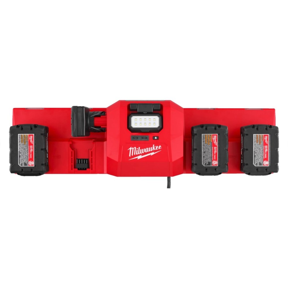 MILWAUKEE ŁADOWARKA 4-PORTOWA 12V i 18V Z REFLEKTOREM 450Lm GANGBOX M12-18 GBC4 USB