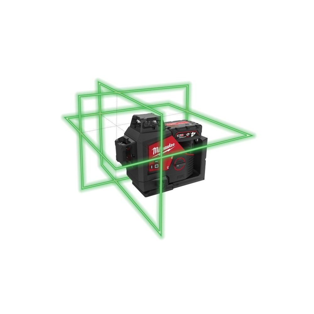 MILWAUKEE M12 3PL-0C LASER ZIELONY 3-PŁASZCZYZNOWY