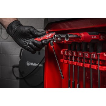 MILWAUKEE ZESTAW KLUCZY NASADOWYCH 5-13MM Z UCHWYTEM TYPU T- 7 SZT.