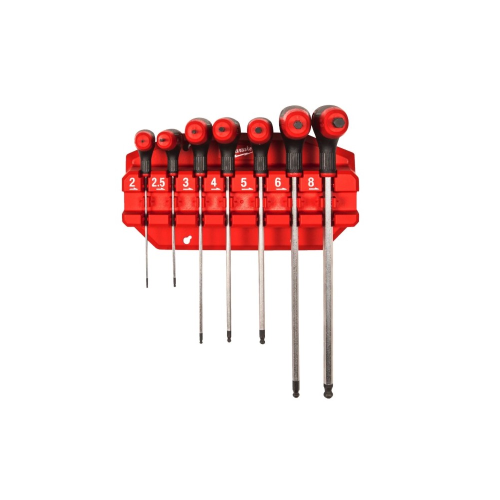 MILWAUKEE ZESTAW KLUCZY IMBUSOWYCH HEX 2.0-8.0MM- 7 SZT.