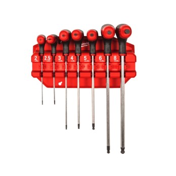 MILWAUKEE ZESTAW KLUCZY TRZPIENIOWYCH HEX 2.0-8.0MM- 7 SZT.