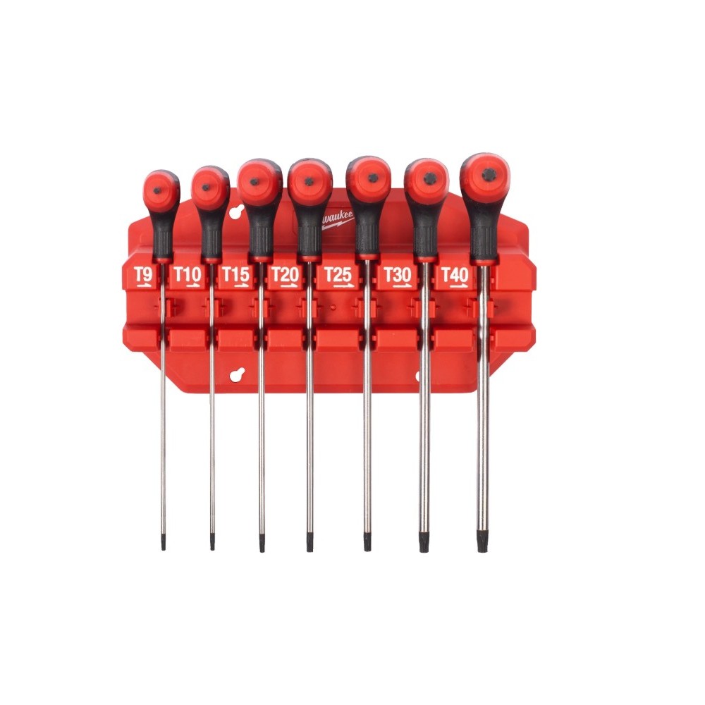 MILWAUKEE ZESTAW KLUCZY TORX 9-40 Z UCHWYTEM TYPU T- 7 SZT.