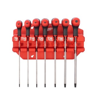 MILWAUKEE ZESTAW KLUCZY TORX 9-40 Z UCHWYTEM TYPU T- 7 SZT.