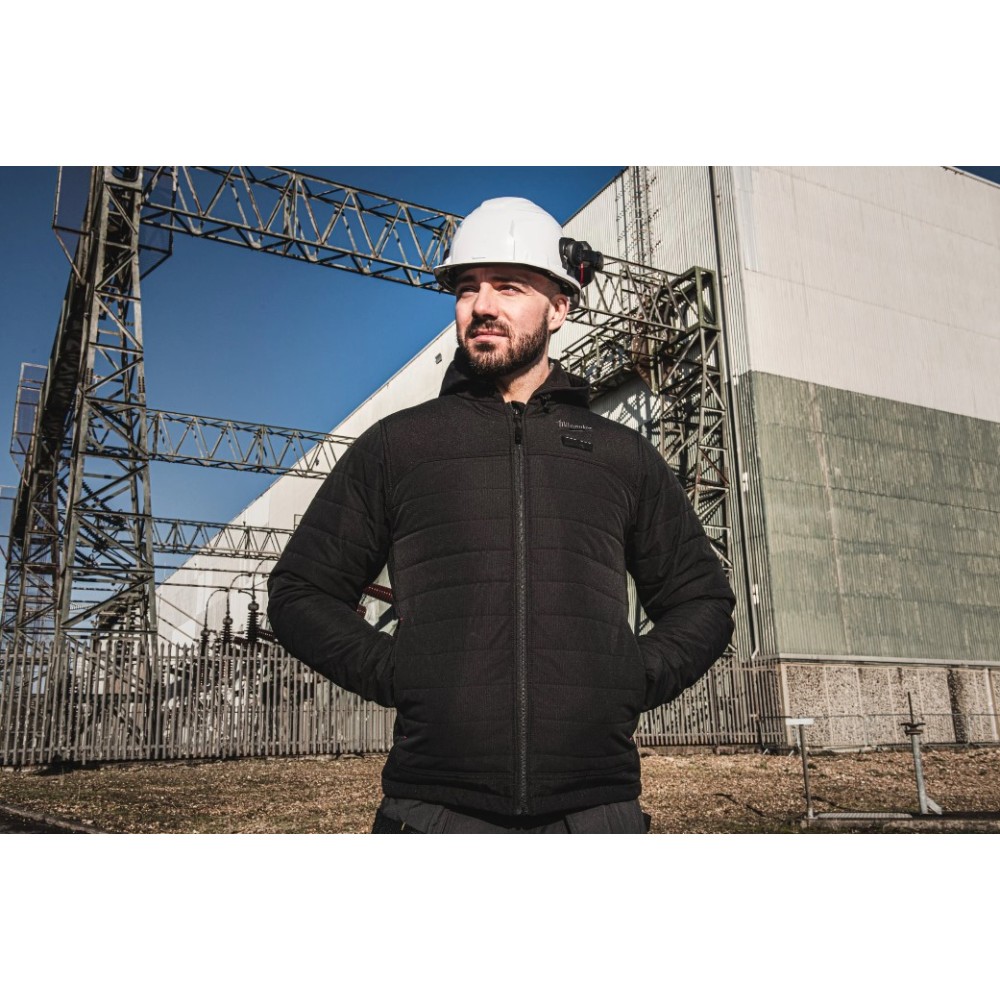 MILWAUKEE KURTKA PODGRZEWANA PIKOWANA Z KAPTUREM M12 HPJBL3, AKUMULATOR IRPSU3