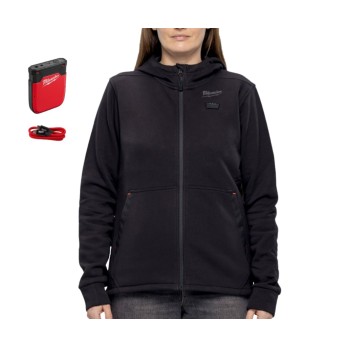 MILWAUKEE DAMSKA BLUZA PODGRZEWANA Z KAPTUREM M12 HHLBL5, AKUMULATOR IRPSU3