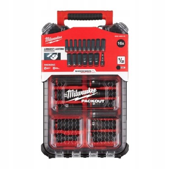 MILWAUKEE ZESTAW NASADEK UDAROWYCH 1/2'' 10-24MM W PACKOUT