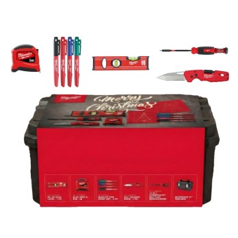 MILWAUKEE ZESTAW ŚWIĄTECZNY 2025 SKRZYNIA NARZĘDZIA RĘCZNE- 6 ELEMENTÓW