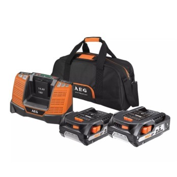 AEG ZESTAW AKUMULATORÓW I ŁADOWARKI LL18X02BL2 W TORBIE 2019r.