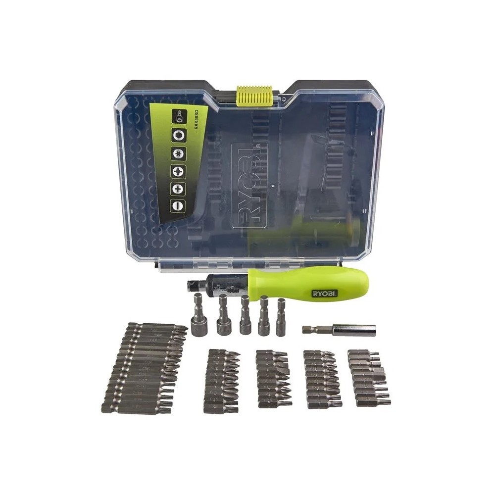 RYOBI RAK 59SD ZESTAW BITÓW W KASETCE- 59 ELEMENTÓW, TORBA
