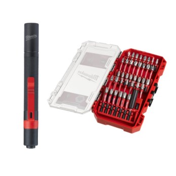 MILWAUKEE ZESTAW LATARKA RĘCZNA LED BITY W KASETCE- 39 SZT. TORBA, TERMOS PREZENT NA ŚWIĘTA