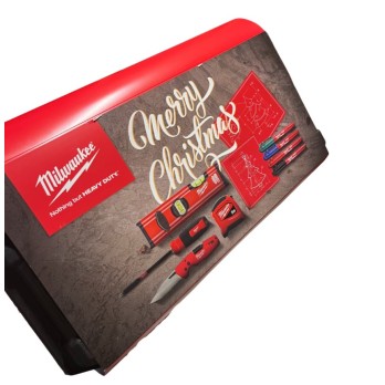 MILWAUKEE ZESTAW ŚWIĄTECZNY 2025 SKRZYNIA NARZĘDZIA RĘCZNE- 7 ELEMENTÓW