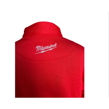 MILWAUKEE BLUZA CZERWONA Z WYSZYWANYM LOGO GADŻET ZAMEK 1\4
