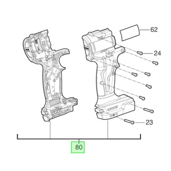 MILWAUKEE OBUDOWA DO WIERTARKO-WKRĘTARKI M18 BLDDRC