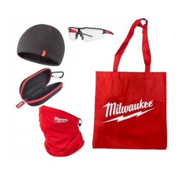 MILWAUKEE ZESTAW CZAPKA KOMIN OKULARY ETUI TOREBKA