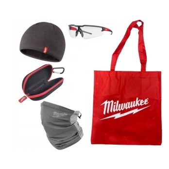 MILWAUKEE ZESTAW PREZENTOWY CZAPKA KOMIN OKULARY ETUI TOREBKA