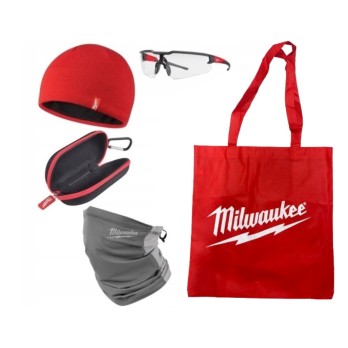 MILWAUKEE ZESTAW CZAPKA KOMIN OKULARY ETUI TOREBKA