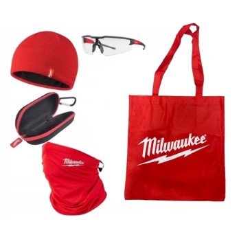 MILWAUKEE ZESTAW CZAPKA KOMIN OKULARY ETUI TOREBKA