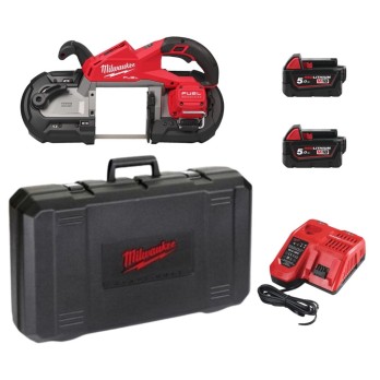 MILWAUKEE ZESTAW PIŁA TAŚMOWA M18 FBS127-502C 127MM NOWA GENERACJA