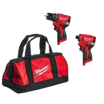 MILWAUKEE ZESTAW ZAKRĘTARKA, WIERTARKO-WKRĘTARKA M12 BLIDRC, M12 BLDDRC I TORBA