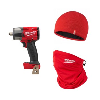 MILWAUKEE ZESTAW KLUCZ UDAROWY 1/2" M18 FMTIW2F12-0 CZAPKA BNI RD I KOMIN NGFMP RD