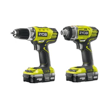 RYOBI ZESTAW WIERTARKA I ZAKRĘTARKA UDAROWA R18CK2B-LL13S