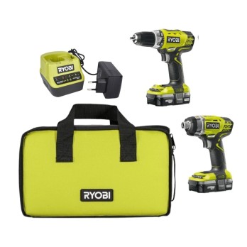 RYOBI ZESTAW WIERTARKA I ZAKRĘTARKA UDAROWA R18CK2B-LL13S