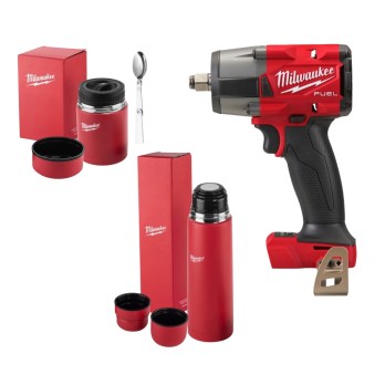 MILWAUKEE KLUCZ UDAROWY 1/2" M18 FMTIW2F12-0 W ZESTAWIE Z TERMOSAMI