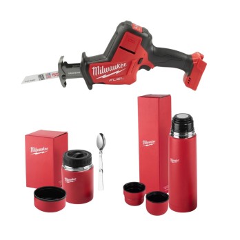 MILWAUKEE M18 FHZ-0 PIŁA SZABLASTA FUEL LISI OGON W ZESTAWIE Z TERMOSAMI