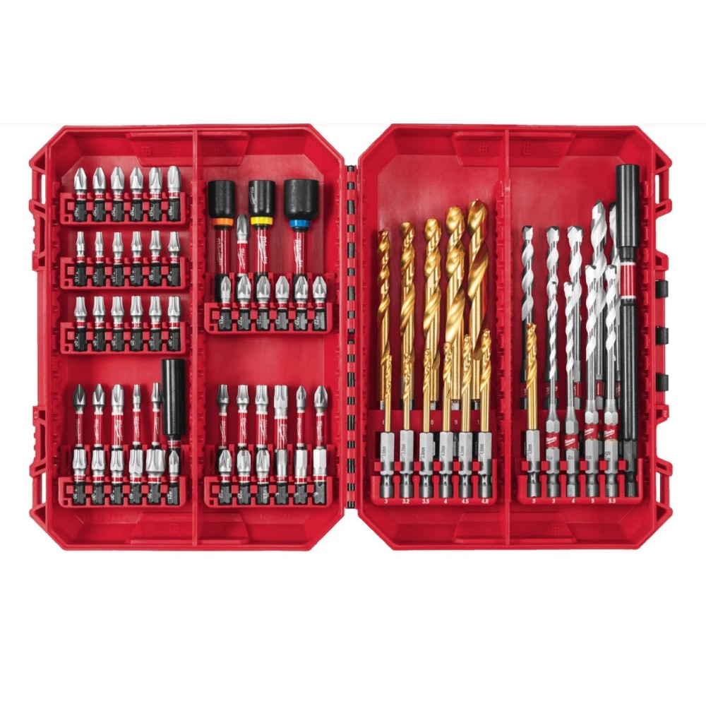 MILWAUKEE ZESTAW BITÓW I WIERTEŁ UDAROWYCH- 74 SZT.