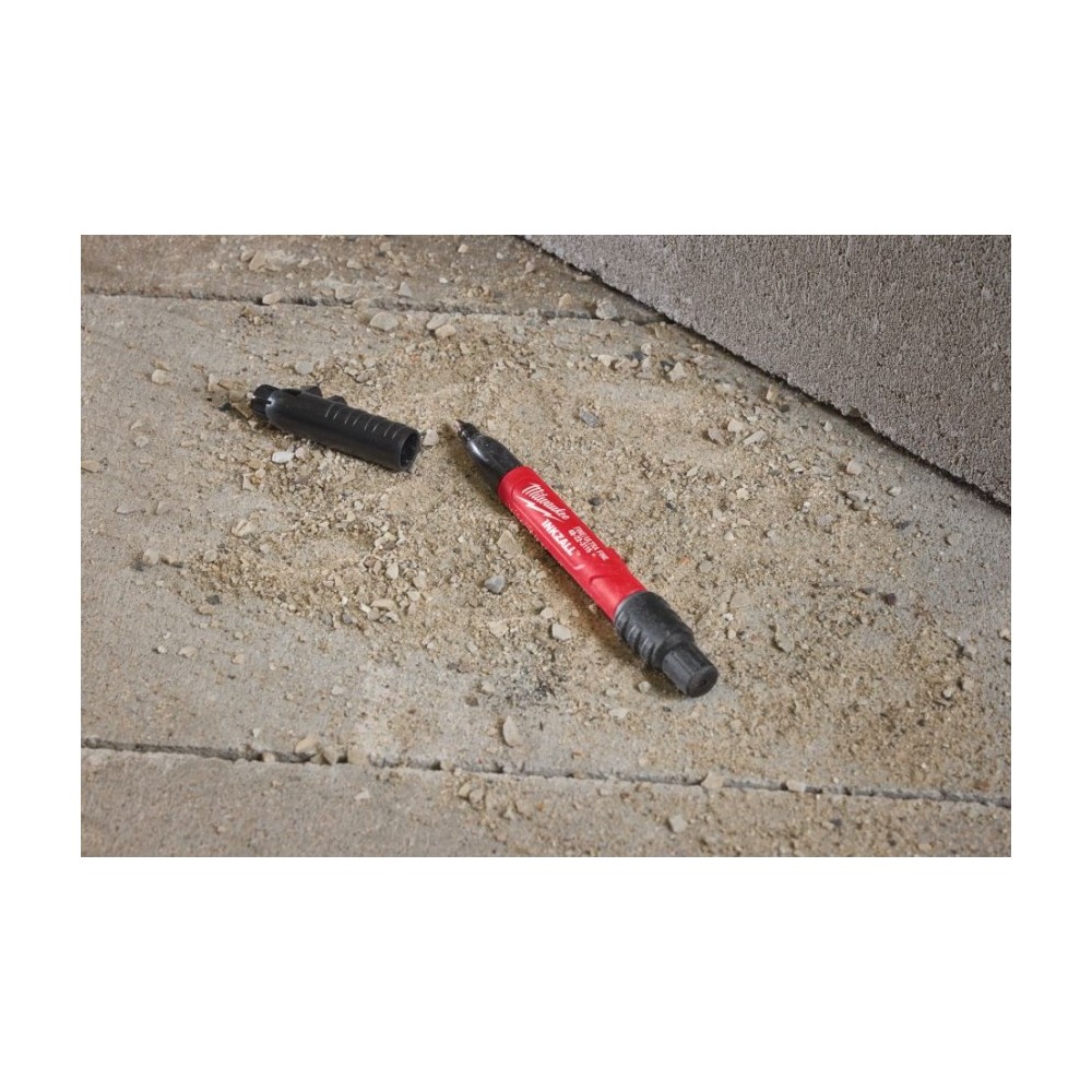 MILWAUKEE CZARNY MARKER Z PODWÓJNĄ KOŃCÓWKĄ