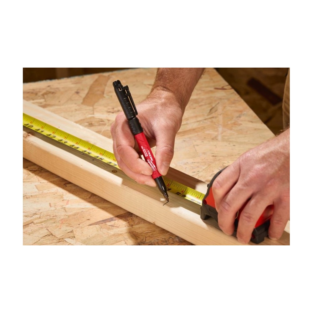 MILWAUKEE CZARNY MARKER Z PODWÓJNĄ KOŃCÓWKĄ