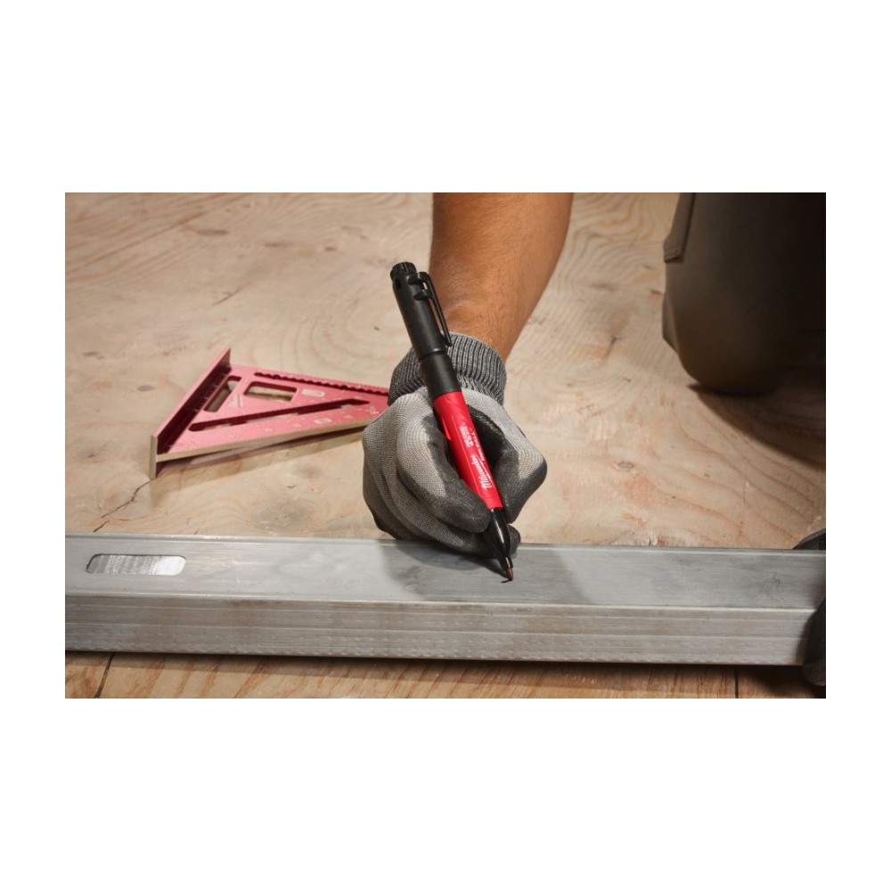 MILWAUKEE CZARNY MARKER Z PODWÓJNYMI CIENKIMI KOŃCÓWKAMI