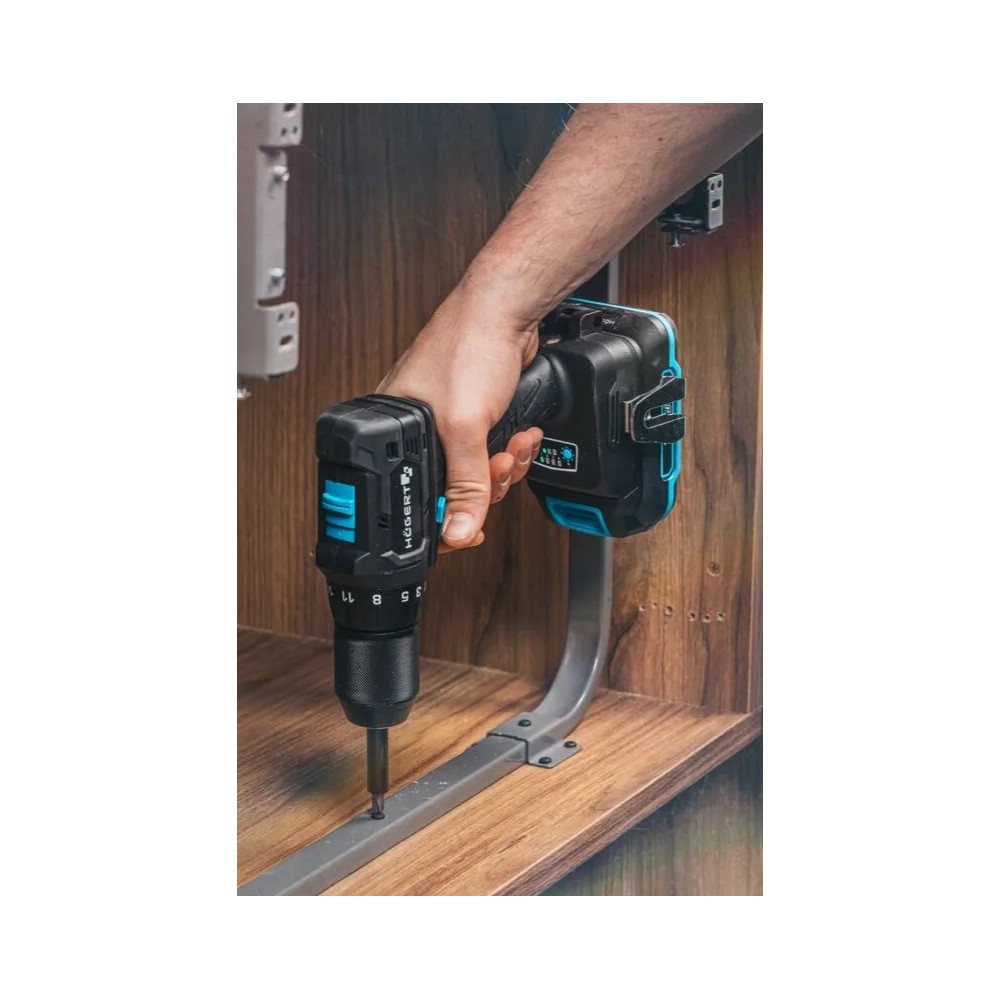 HOGERT TECHNIK ZESTAW WIERTARKO-WKRĘTARKA 40Nm HT2E265-B22DD