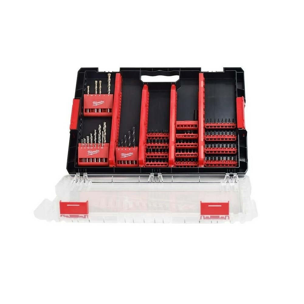 MILWAUKEE ZESTAW WERTEŁ I BITÓW W WALIZCE- 100 ELEMENTÓW
