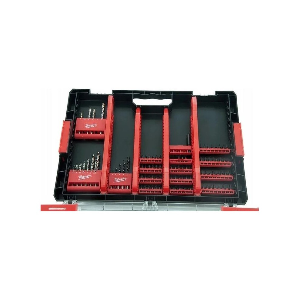MILWAUKEE ZESTAW WERTEŁ I BITÓW W WALIZCE- 100 ELEMENTÓW