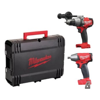 MILWAUKEE ZESTAW M18 FPD I M18 FIWF12 W WALIZCE Z WKŁADEM NA DWA NARZĘDZIA