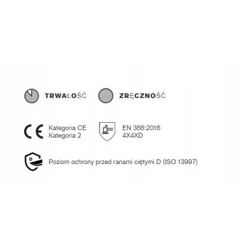 GUIDE RĘKAW ZARĘKAWEK ROBOCZY ANTYPRZECIĘCIOWY POZIOM D rozmiar L