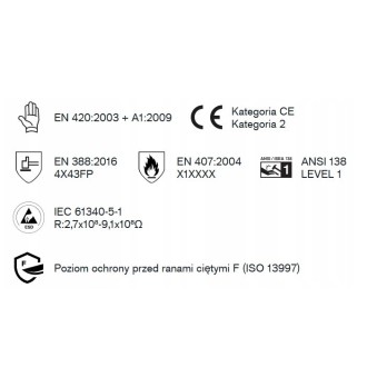 GUIDE RĘKAWICE ROBOCZE ANTYPRZECIĘCIOWE- 9/L