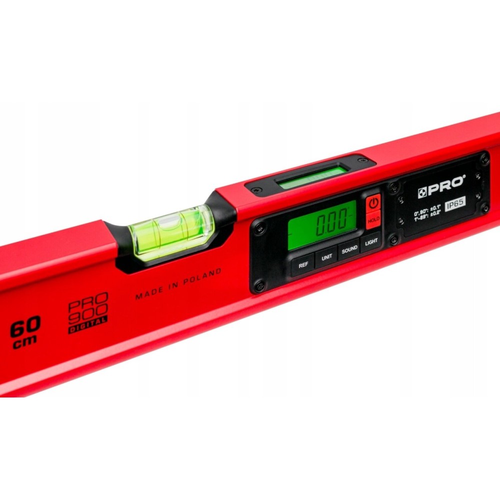 PRO POZIOMICA ELEKTRONICZNA CYFROWA DIGITAL 60CM CZERWONA