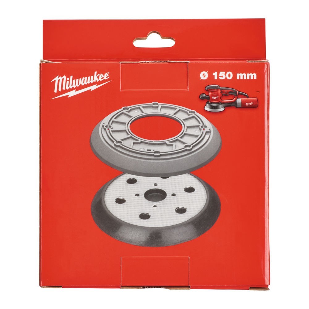 MILWAUKEE STOPA PŁYTA PODSTAWY 150mm 6 OTWORÓW Z ZAPASOWYM GUMOWYM PIERŚCIENIEM