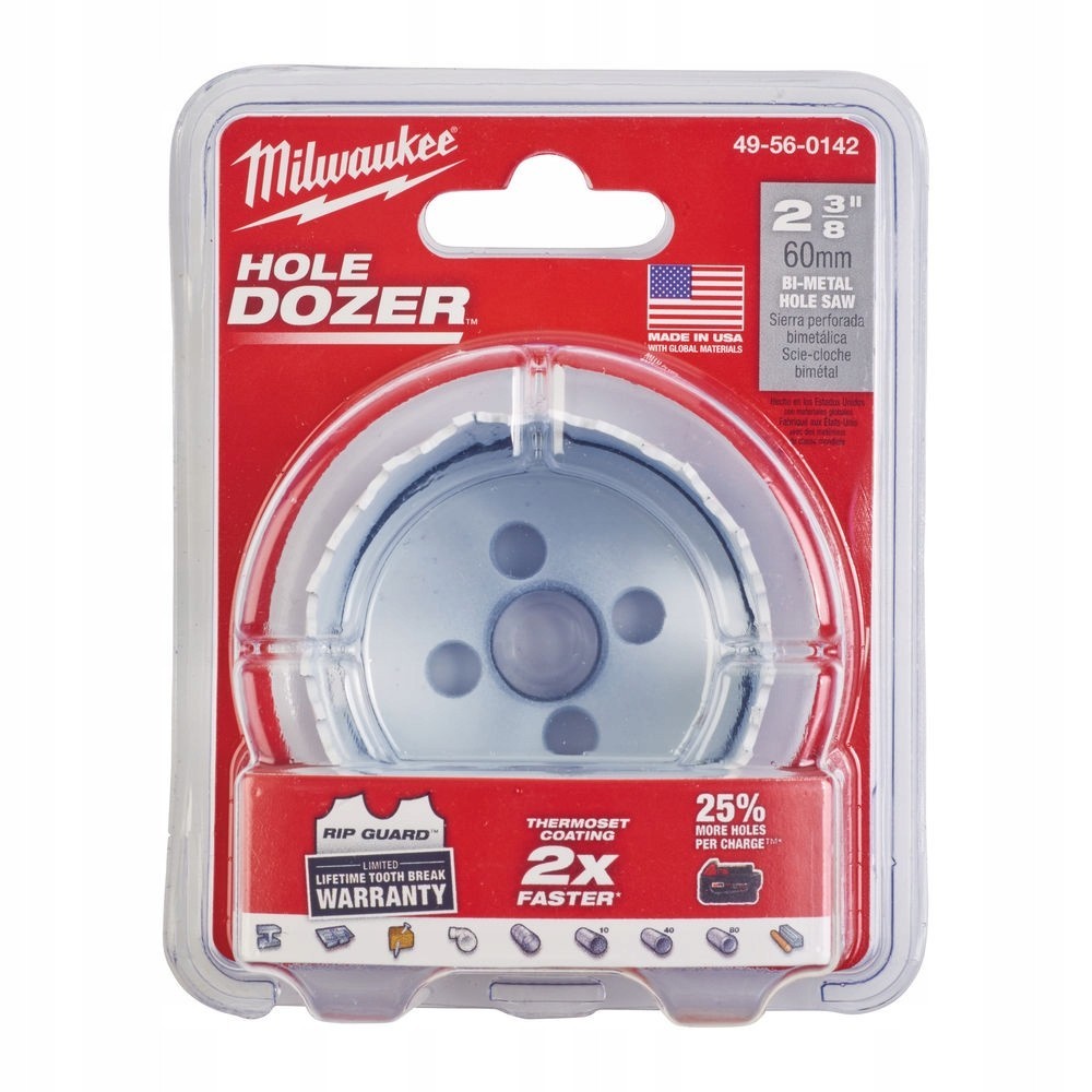 MILWAUKEE OTWORNICA BI-METAL FI 60MM 8% COBALT