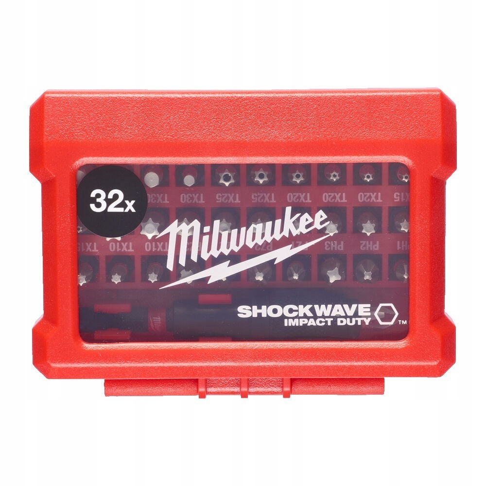 MILWAUKEE ZESTAW BITÓW KOŃCÓWEK SHOCKWAVE 32SZT